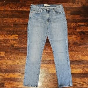 Levi's Women's Light Blue Wash Rare Blank Tag 5 Pocket Mid Rise Skinny Size 12